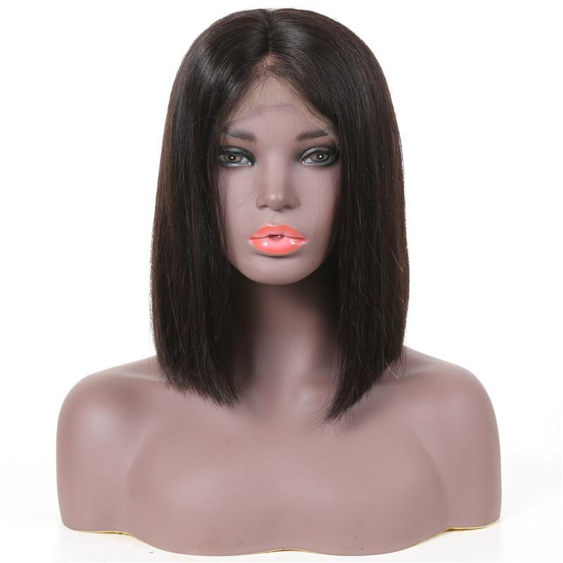 Blunt Cut Bob Lace Front Remy Human Hair Wig 130 Pre plucked 8