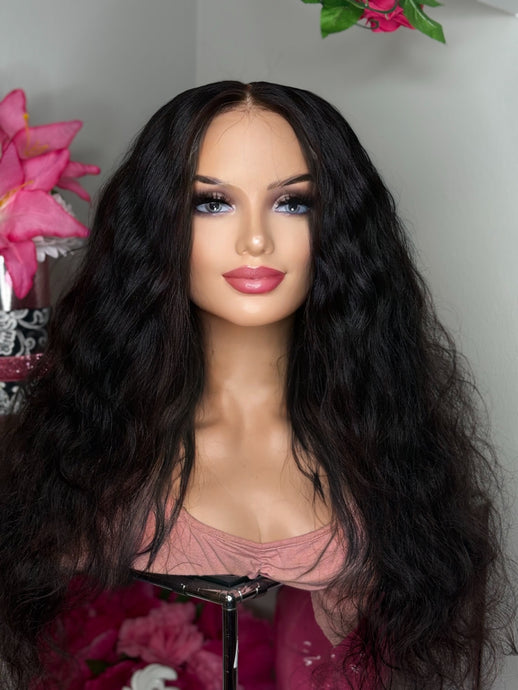 18” Bodywave 100% Unprocessed Virgin Human Hair 4x4 custom closure wig w/bleached knots/ Pre Plucked
