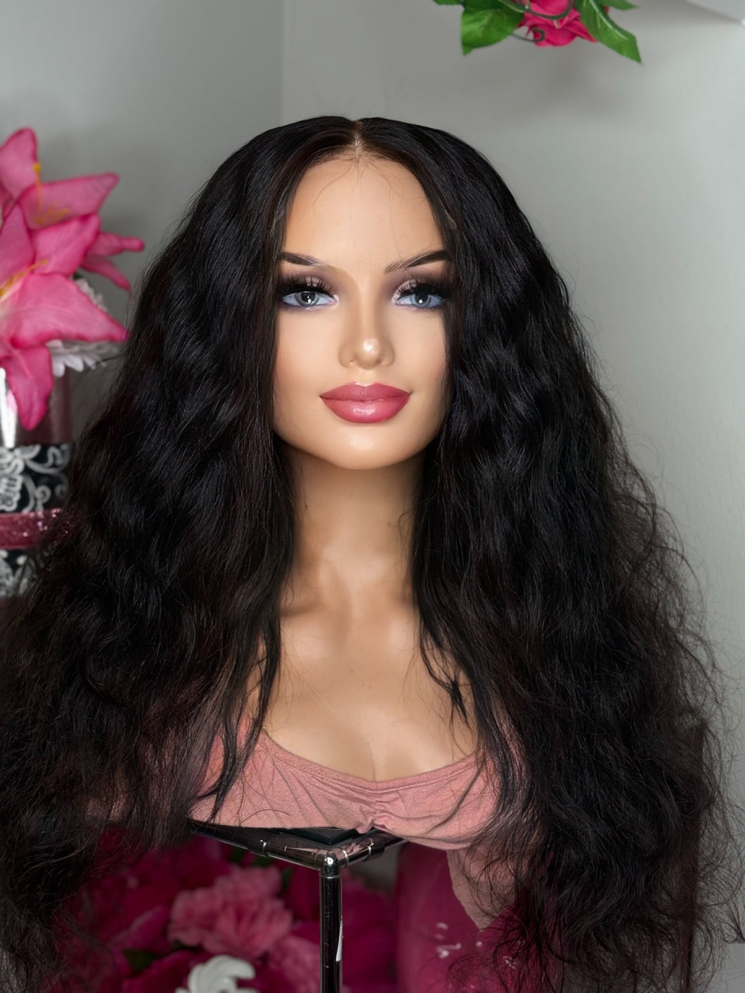 18” Bodywave 100% Unprocessed Virgin Human Hair 4x4 custom closure wig w/bleached knots/ Pre Plucked