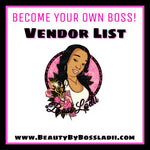 Start Your Own Beauty Business Vendor List