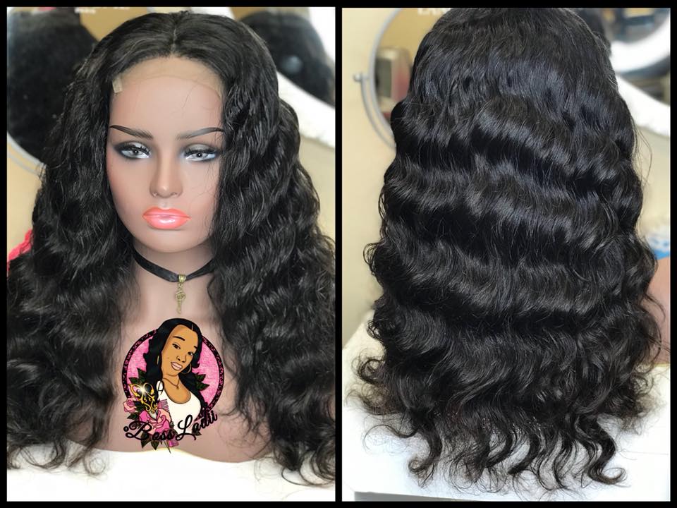 Loose Wave 100% Virgin Hair Closure Wig