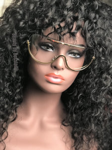 Big Shield Sunglasses with Oversize Alloy Frame | One Piece Sexy Cool Sunglasses