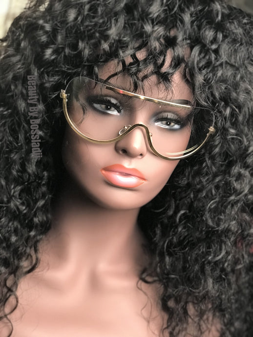 Big Shield Sunglasses with Oversize Alloy Frame | One Piece Sexy Cool Sunglasses