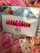 Pink & Gold Luxury Press On Nails (Large)