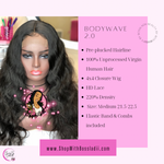 14”-24” Swiss HD Bodywave 100% Unprocessed Virgin Human Hair 220% Density Pre Plucked 4x4 Closure Wig | Ready To Ship