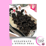 Oceanwave 100% Unprocessed Virgin Human Hair 3 Bundles Deal