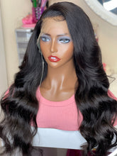 24” Bodywave (styled)100% Unprocessed Virgin Human Hair 13x4 frontal wig w/bleached knots/ Pre Plucked