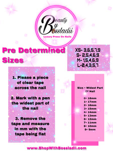 Pink & Gold Luxury Press On Nails (Large)