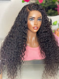 26” HD Italian Curly 100% Unprocessed Virgin Human Hair 13x4 frontal wig w/bleached knots/ Pre Plucked