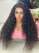 26” HD Italian Curly 100% Unprocessed Virgin Human Hair 13x4 frontal wig w/bleached knots/ Pre Plucked