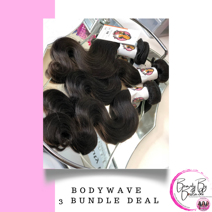Bodywave 100% Unprocessed Virgin Human Hair 3 Bundle Deal
