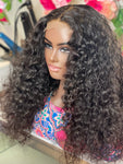 22” HD Italian Curly 100% Unprocessed Virgin Human Hair 4x4 Closure Custom Wig Bleached knots & Pre Plucked  | Ready To Ship