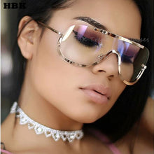 Big Shield Sunglasses with Oversize Alloy Frame | One Piece Sexy Cool Sunglasses