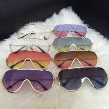 Big Shield Sunglasses with Oversize Alloy Frame | One Piece Sexy Cool Sunglasses