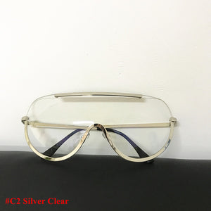 Big Shield Sunglasses with Oversize Alloy Frame | One Piece Sexy Cool Sunglasses