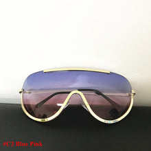 Big Shield Sunglasses with Oversize Alloy Frame | One Piece Sexy Cool Sunglasses