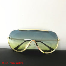 Big Shield Sunglasses with Oversize Alloy Frame | One Piece Sexy Cool Sunglasses