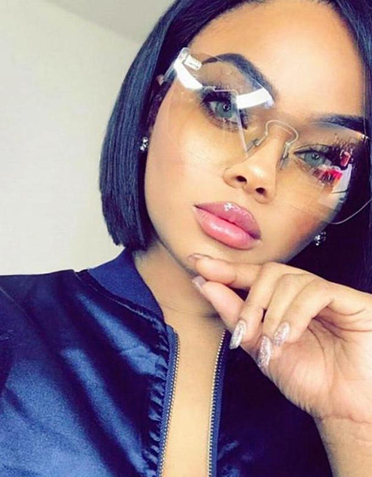 Candy Color Cat Eye Sunglasses For Women | Clear Lens Big Frame Shades |  Sexy Sun Glasses