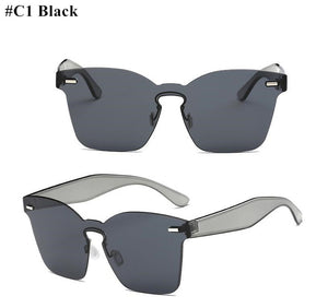 Candy Color Cat Eye Sunglasses For Women | Clear Lens Big Frame Shades |  Sexy Sun Glasses