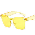 Candy Color Cat Eye Sunglasses For Women | Clear Lens Big Frame Shades |  Sexy Sun Glasses