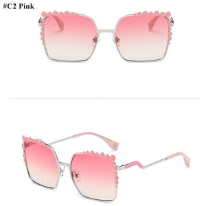 Oversized Aviation Diamond Square Sunglasses