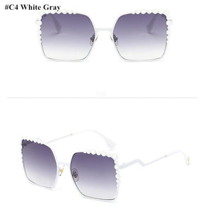 Oversized Aviation Diamond Square Sunglasses