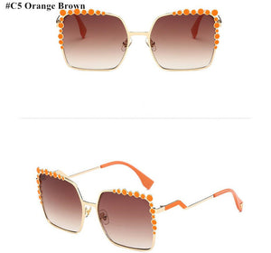Oversized Aviation Diamond Square Sunglasses