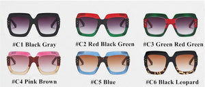 Oversized Retro Square Sunglasses