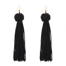 Retro Braided Long Tassel Cotton Drop Earrings For Women | available in 5 Color