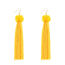 Retro Braided Long Tassel Cotton Drop Earrings For Women | available in 5 Color