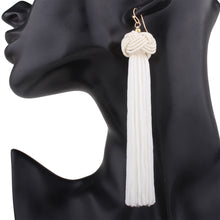 Retro Braided Long Tassel Cotton Drop Earrings For Women | available in 5 Color