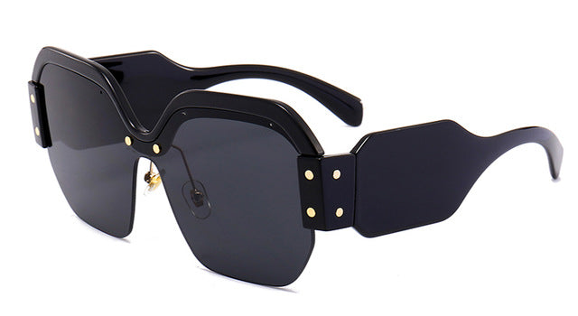Luxury Oversized Mirror Tint Rimless Designer Sunglasses | 4 colors available