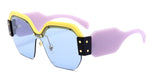 Luxury Oversized Mirror Tint Rimless Designer Sunglasses | 4 colors available
