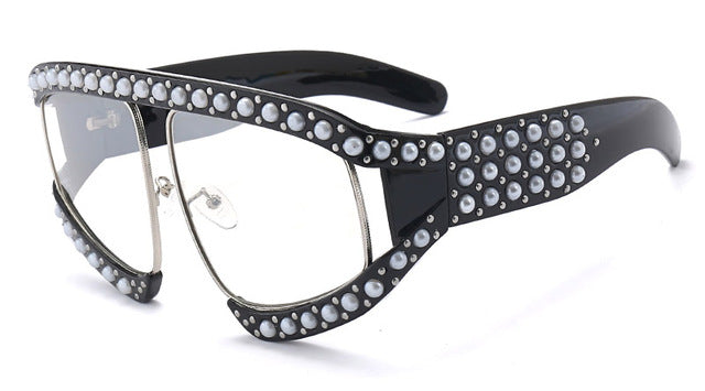 Luxury Big Pearl Oversized Sunglasses UV400