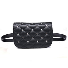 Black leather belt bag