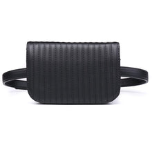 Black leather belt bag