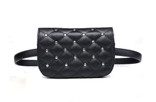 Black leather belt bag
