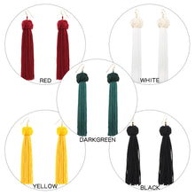 Retro Braided Long Tassel Cotton Drop Earrings For Women | available in 5 Color